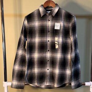 Sonoma Gray and Black Plaid Shirt